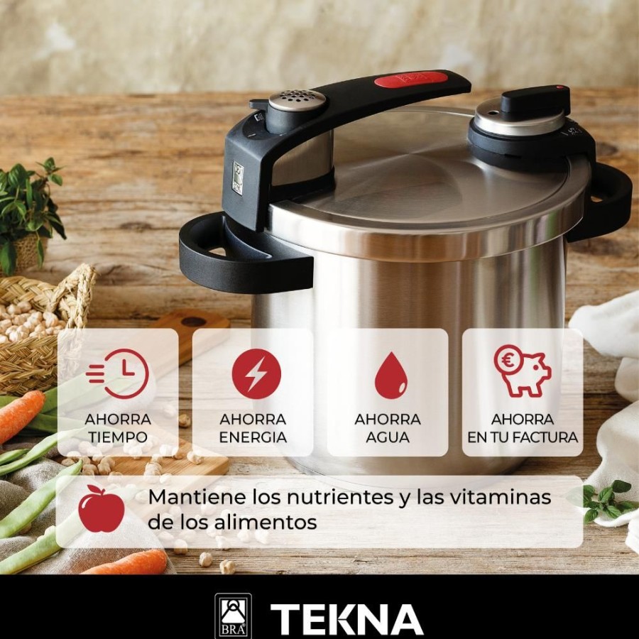 Cocina con BRA Olla A Presion Tekna Clearance