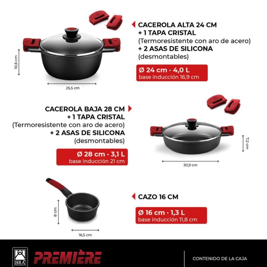 Cocina con BRA Set De Cocina 5 Piezas Premiere New