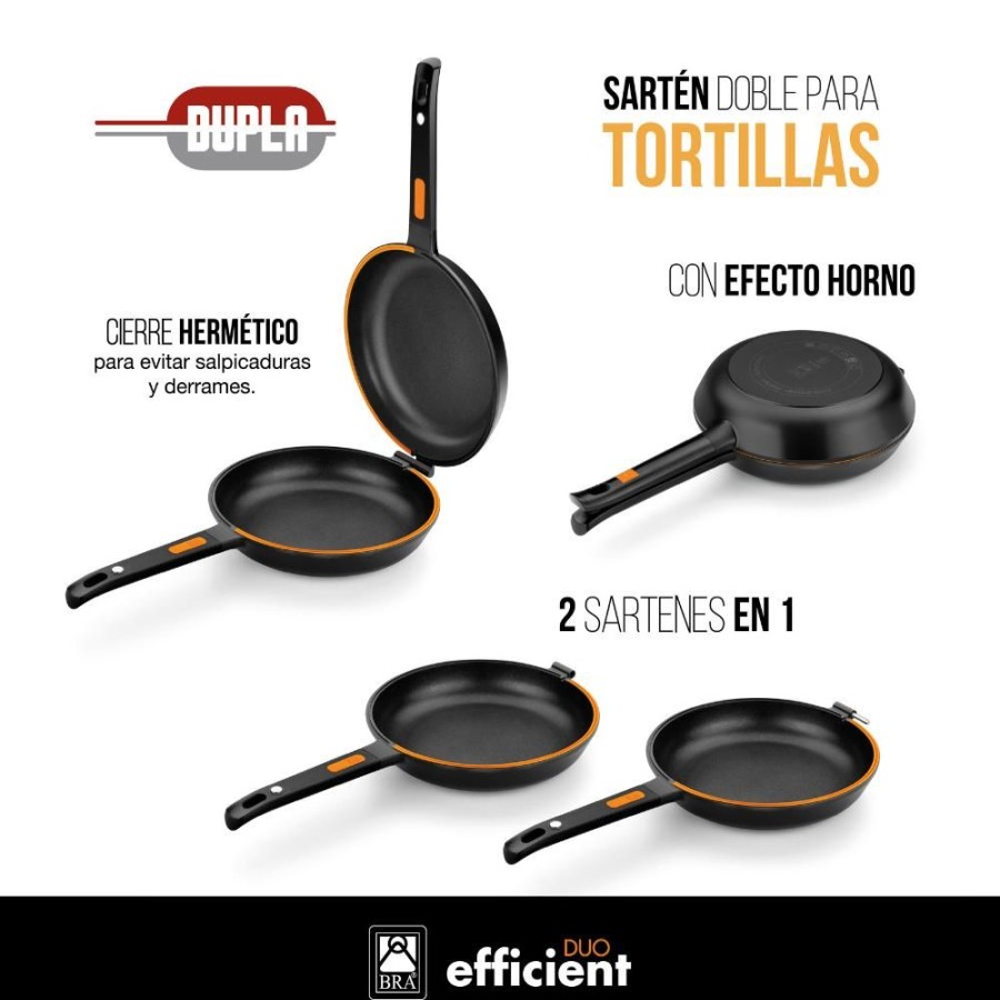 Cocina con BRA Sarten Efficient Duo Hot