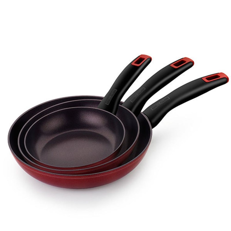 Cocina con BRA Lote De 3 Sartenes Red Diamond Hot